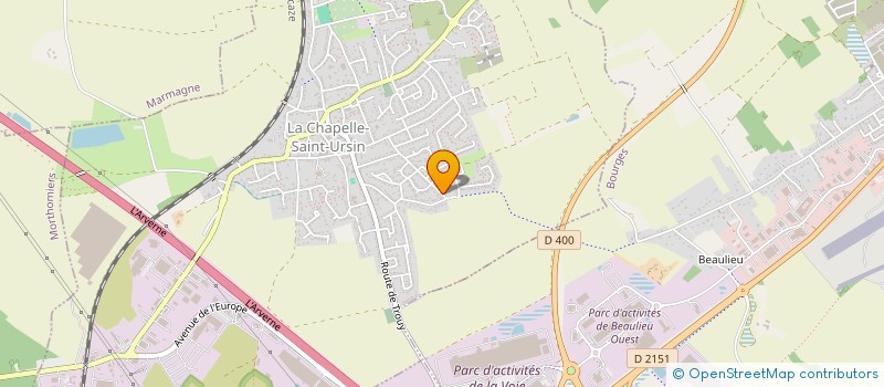 localisation de l'entreprise MONSIEUR LAURENT TRIDON  LA CHAPELLE-SAINT-URSIN