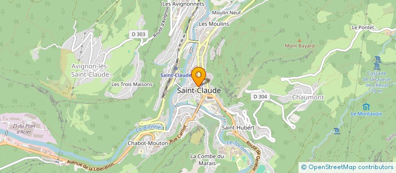localisation de l'entreprise MONSIEUR LAURENT VALLET à SAINT-CLAUDE