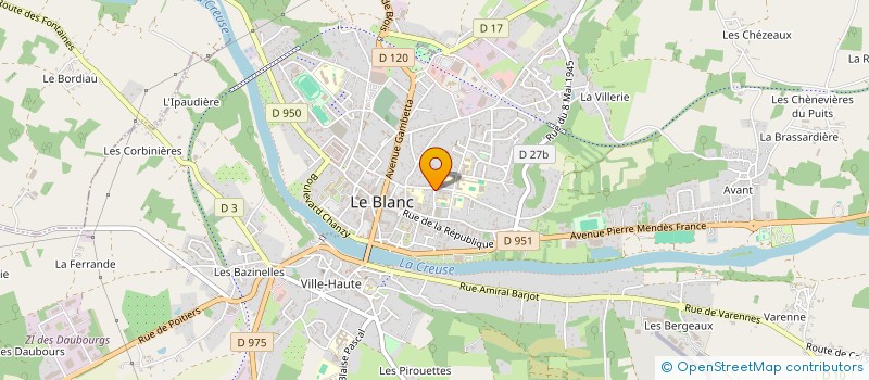 localisation de l'entreprise MONSIEUR LAURENT VIALLET à LE BLANC