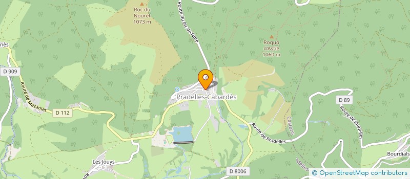 localisation de l'entreprise MONSIEUR LAURENT VILLECHANGE  PRADELLES-CABARDES