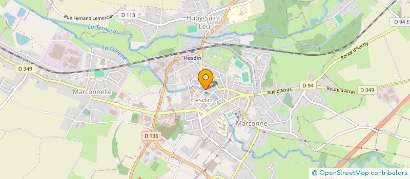 localisation de l'entreprise MONSIEUR LAURENT WALRICK  HESDIN