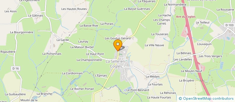 localisation de l'entreprise MONSIEUR LAURY GARNIER  LES PORTES DU COGLAIS