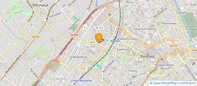 localisation de l'entreprise MONSIEUR LAZHAR BEYYOUDH  ROUBAIX