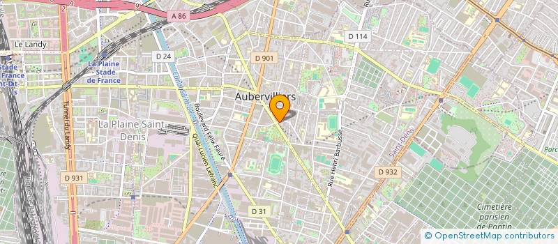 localisation de l'entreprise MONSIEUR LAZHAR BOUTABA à AUBERVILLIERS