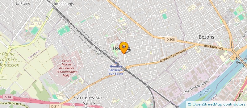 localisation de l'entreprise MONSIEUR LAZHAR DAHECH à HOUILLES