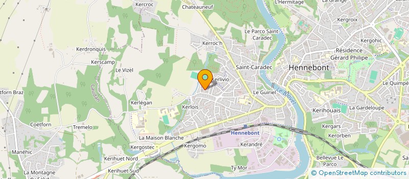 localisation de l'entreprise MONSIEUR LEE-LOUP ROBERT  HENNEBONT