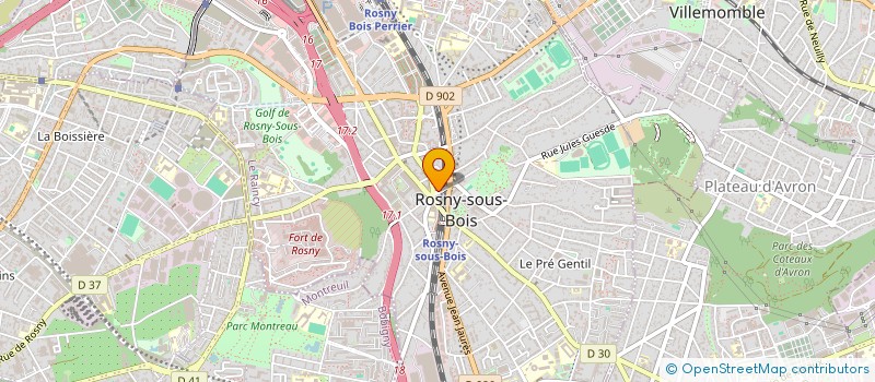 localisation de l'entreprise MONSIEUR LEI ZHANG à ROSNY-SOUS-BOIS