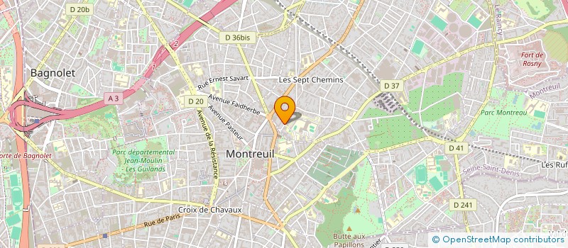 localisation de l'entreprise MONSIEUR LEKRIM AMOUBOUDI  MONTREUIL
