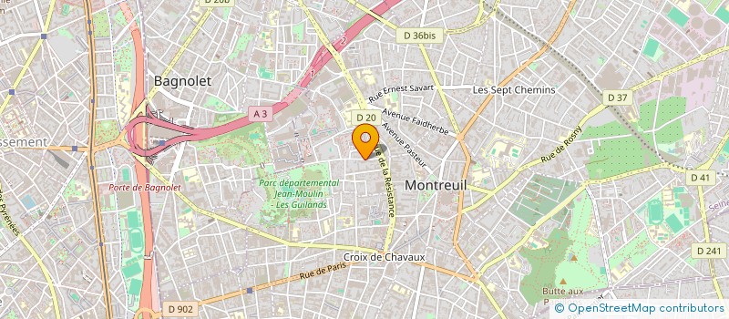 localisation de l'entreprise MONSIEUR LEMA CAPITA TATI à MONTREUIL