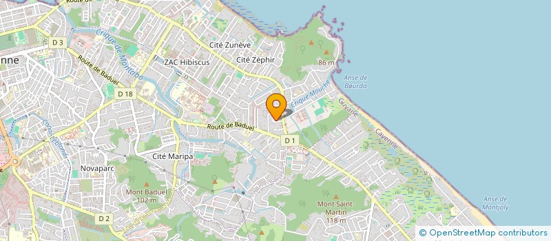 localisation de l'entreprise MONSIEUR LENER HELAS  CAYENNE