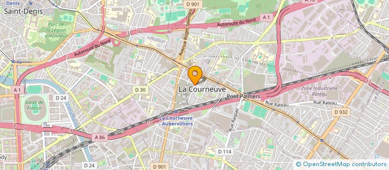 localisation de l'entreprise MONSIEUR LENER LAGUERRE à LA COURNEUVE