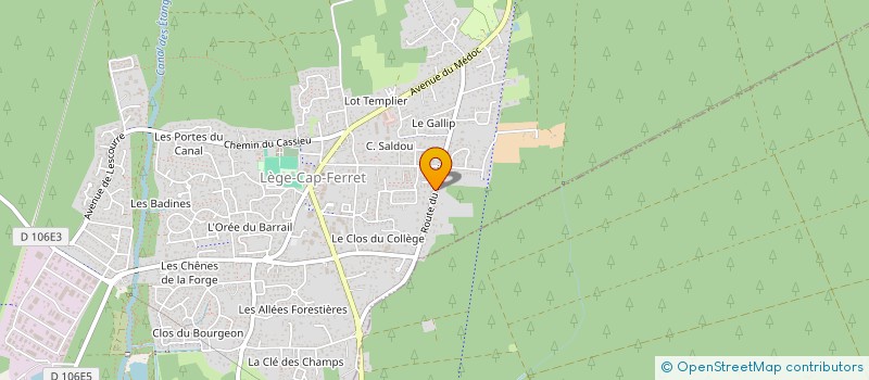 localisation de l'entreprise MONSIEUR LEO BUSSIERE  LEGE-CAP-FERRET