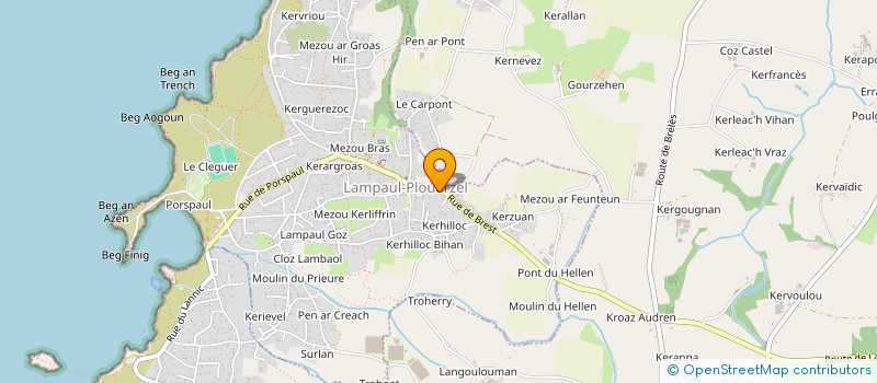 localisation de l'entreprise MONSIEUR LEO CADOUR  LAMPAUL-PLOUARZEL