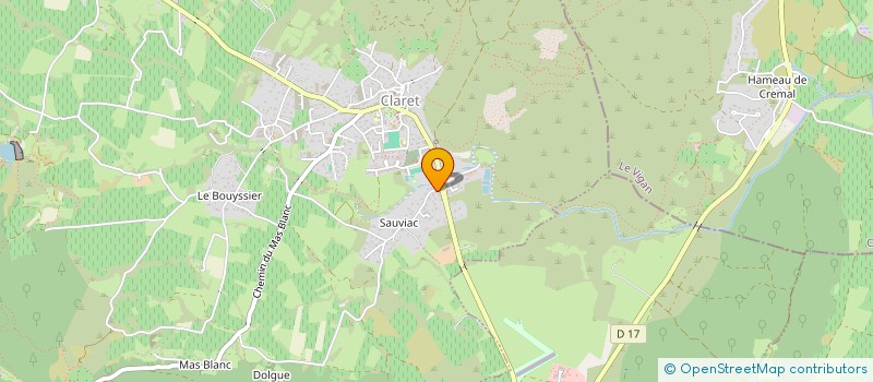 localisation de l'entreprise MONSIEUR LEO CANAL  CLARET