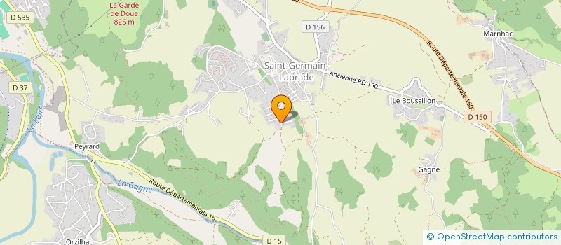 localisation de l'entreprise MONSIEUR LEO DELABRE  SAINT-GERMAIN-LAPRADE