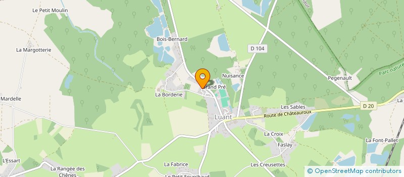 localisation de l'entreprise MONSIEUR LEO DUPONT à LUANT