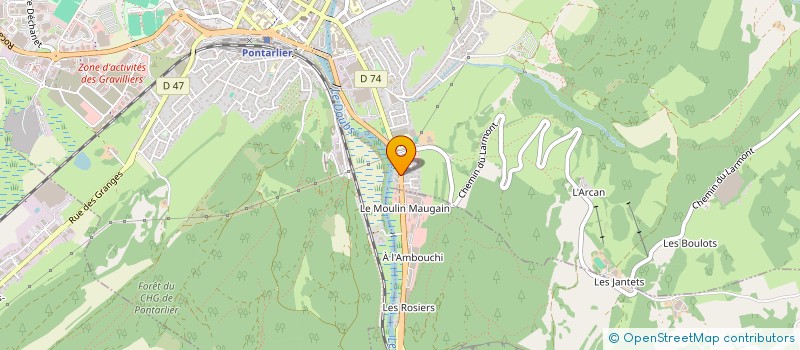 localisation de l'entreprise MONSIEUR LEO GOGUEY  PONTARLIER