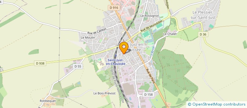 localisation de l'entreprise MONSIEUR LEO GUERIN  SAINT-JUST-EN-CHAUSSEE