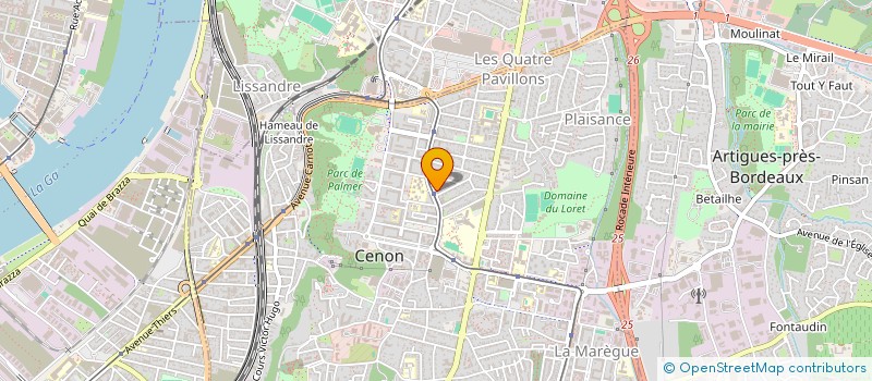 localisation de l'entreprise MONSIEUR LEO LAFITTE  CENON