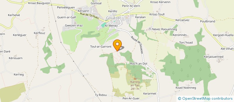 localisation de l'entreprise MONSIEUR LEO LE BRIS  GOUEZEC