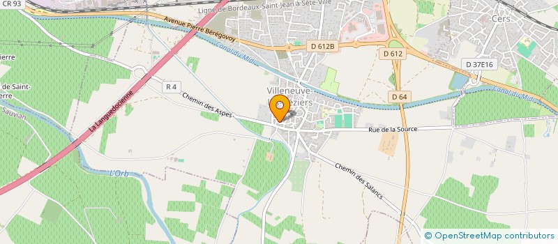 localisation de l'entreprise MONSIEUR LEO MARGINIER à VILLENEUVE-LES-BEZIERS
