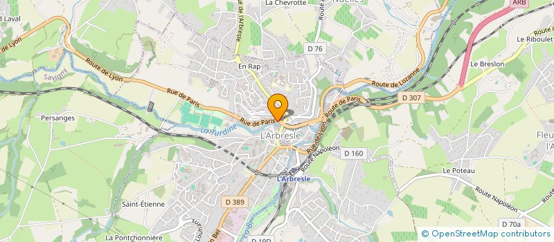 localisation de l'entreprise MONSIEUR LEO POULY GEORGES  L'ARBRESLE