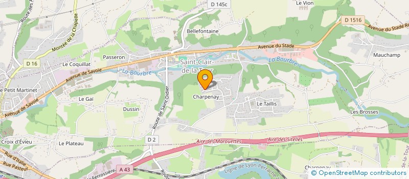 localisation de l'entreprise MONSIEUR LEO ROUGEON  SAINT-CLAIR-DE-LA-TOUR