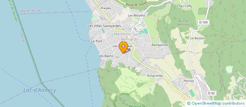 localisation de l'entreprise MONSIEUR LEO SAUNOIS  MENTHON-SAINT-BERNARD