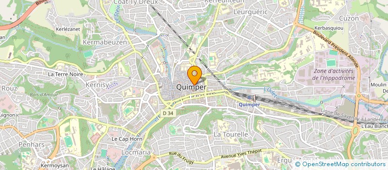 localisation de l'entreprise MONSIEUR LEON BERTHAUX à QUIMPER