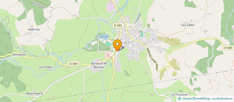 localisation de l'entreprise MONSIEUR LEON BONGIRAUD  SAUGUES