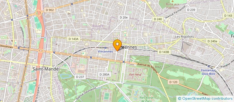 localisation de l'entreprise MONSIEUR LEON GARREAUD DE MAINVILLIERS à VINCENNES