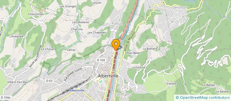 localisation de l'entreprise MONSIEUR LEON HERISSON GARIN  ALBERTVILLE