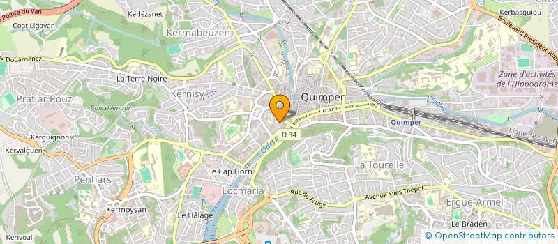 localisation de l'entreprise MONSIEUR LEON L HOUR à QUIMPER
