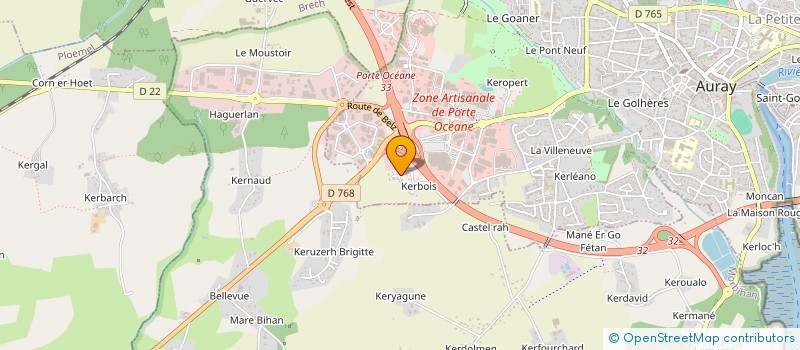 localisation de l'entreprise MONSIEUR LEON LE ROUX à AURAY