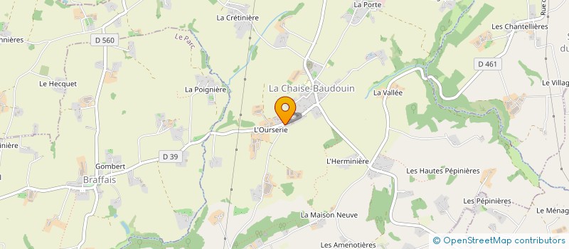 localisation de l'entreprise MONSIEUR LEON LESERVOISIER à LA CHAISE-BAUDOUIN