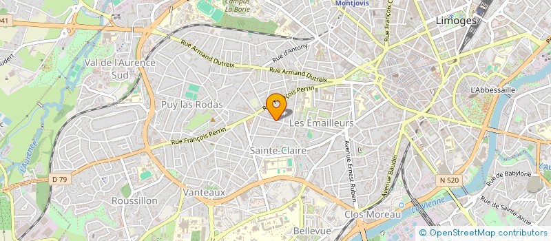 localisation de l'entreprise MONSIEUR LEON RATINAUD à LIMOGES