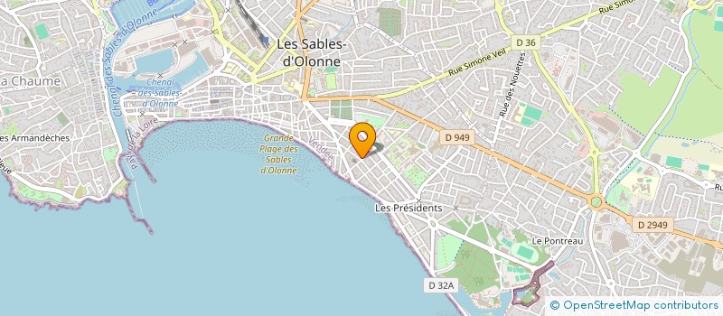 localisation de l'entreprise MONSIEUR LEON RENAUD à LES SABLES D'OLONNE