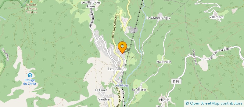 localisation de l'entreprise MONSIEUR LEOPOLD GORRAND  LES ALLUES