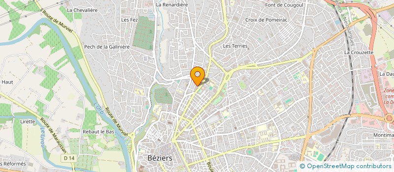 localisation de l'entreprise MONSIEUR LEOPOLD PAUTUT à BEZIERS
