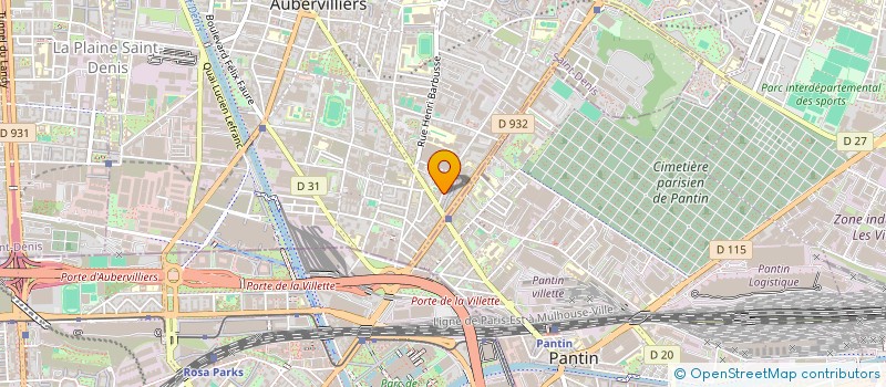 localisation de l'entreprise MONSIEUR LEROY CHRISTOPHE  AUBERVILLIERS