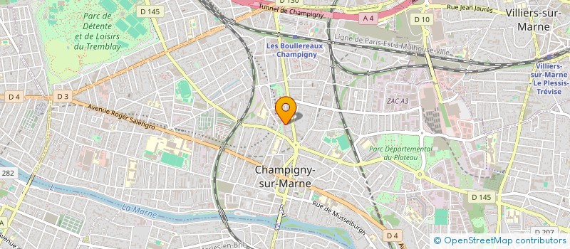 localisation de l'entreprise MONSIEUR LESLIE LEANDRY KOUINDJANG à CHAMPIGNY-SUR-MARNE