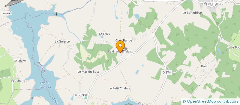 localisation de l'entreprise MONSIEUR LESLIE PUGH à PRESSIGNAC