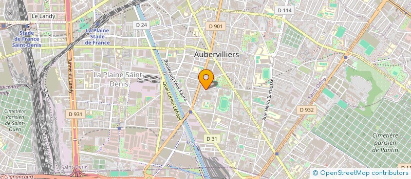 localisation de l'entreprise MONSIEUR LEVI HOUNDETON à AUBERVILLIERS