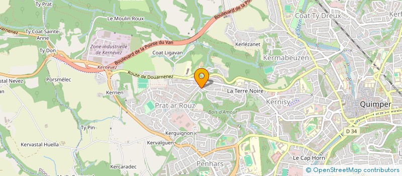 localisation de l'entreprise MONSIEUR LEWIS THOMAS à QUIMPER