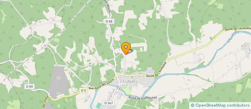 localisation de l'entreprise MONSIEUR LIAM REBOUISSOUX  CUBJAC-AUVEZERE-VAL D'ANS