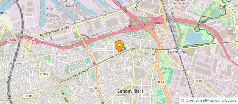 localisation de l'entreprise MONSIEUR LIDAO ALOUDA à GENNEVILLIERS