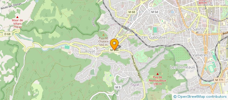 localisation de l'entreprise MONSIEUR LILIAN CALVET  ROYAT