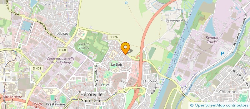 localisation de l'entreprise MONSIEUR LILIAN CAUCHARD  HEROUVILLE-SAINT-CLAIR