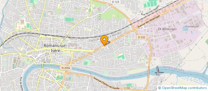 localisation de l'entreprise MONSIEUR LILIAN COMBAT  ROMANS-SUR-ISERE