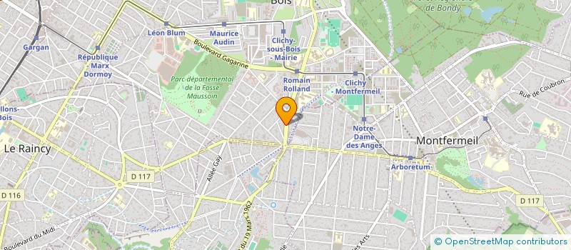 localisation de l'entreprise MONSIEUR LILIAN GUTU à CLICHY-SOUS-BOIS